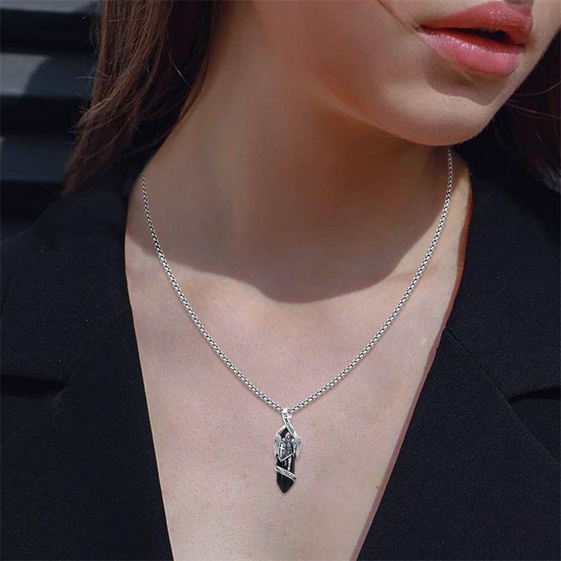 Sterling Silver Crystal Saint Michael Saint Christopher Guardian Angel Guadalupe Pendant Necklace