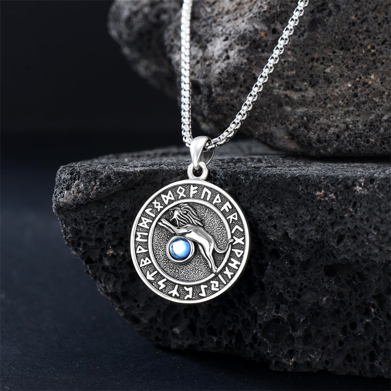 Sterling Silver Lion Tiger Satanic Goat Owl Scorpion Eagles Deer Pendant Necklace for Men