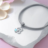 Sterling Silver Moonstone Initial Alphabet Charm Beads