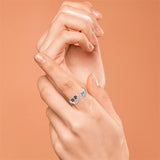 Sterling Silver Paw Print Animal Ring Engraved With Always in My Heart