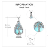 Sterling Silver Tree of Life Urn Necklaces Abalone Opal Shell Cremation Jewelry for Ashes