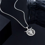 Sterling Silver Lion Tiger Satanic Goat Owl Scorpion Eagles Deer Pendant Necklace for Men