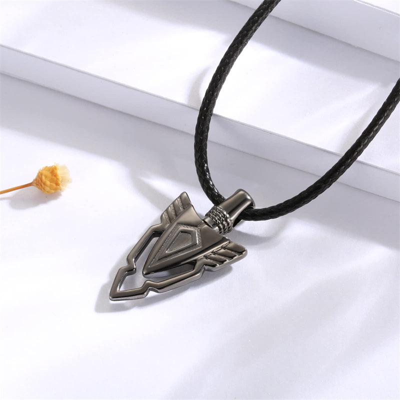 Sterling Silver Arrow Celtic Knot Cross Wolf Urn Necklace for Ashes