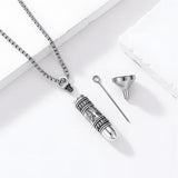 Sterling Silver Bear Lion Eagle Compass Tree of Life Bullet Urn Necklaces for Ashes