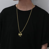 Sterling Silver Fish Hook& Antler Duck Pendant Necklace for Men