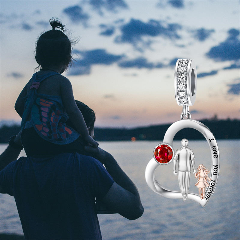 Sterling Silver Father Daughter Mother Daughter Charm Beads