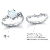 Sterling Silver Natural Moss Agate Blue Sandstone Opal Set Ring