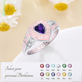 Sterling Silver Personalized Class Ring Graduation Ring for Women