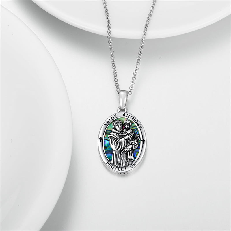 Sterling Silver St Michael St Benedict St Anthony St Jude Medal Pendant Necklace