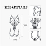 Sterling Silver Antler Pendant Necklace for Men