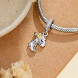 Sterling Silver Cow Boot Charm Beads