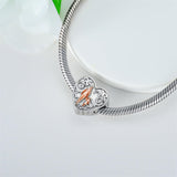 Sterling Silver Father Daughter Charm Bracelet