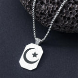 Sterling Silver Islamic Allah Religious Pendant Necklace