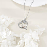 Sterling Silver Cat Pendant Necklace Engraved with I Love You Forever