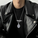 Sterling Silver St Anthony Francis Joseph Peregrine Raphael Sebastian Medal  Protection Pendant Necklace