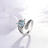 Sterling Silver Oxidized Dragonfly Butterfly Hummingbird Sea Turtle Anchor Cross Tree of Life Sunflower Spoon Ring