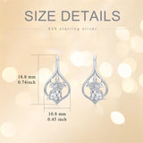 Sterling Silver Highland Cow Dangle  Leverback Earrings