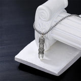 Sterling Silver Bear Lion Eagle Compass Tree of Life Bullet Urn Necklaces for Ashes