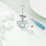 Sterling Silver Opal Urn Ring for Ashes With Engraved