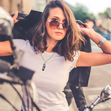 Sterling Silver Crystal Saint Michael Saint Christopher Guardian Angel Guadalupe Pendant Necklace