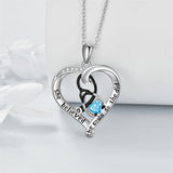 10K 14K 18K Gold Birthstone Caduceus & Stethoscope Pendant Necklace