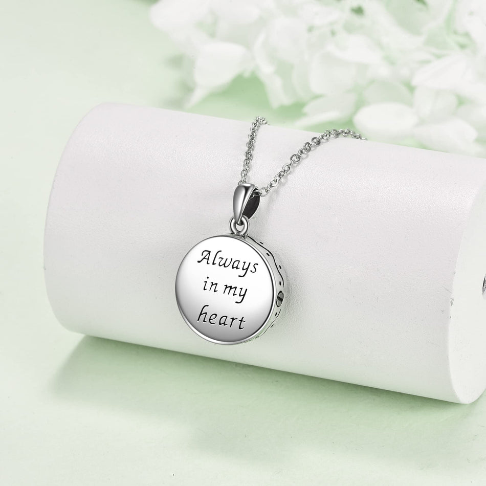 Sterling Silver Tree of Life Urn Necklaces Abalone Opal Shell Cremation Jewelry for Ashes