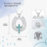 Sterling Silver Turquoise Cross Bear Claw Cowboy Boot Pendant Necklace