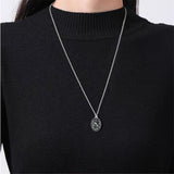 Sterling Silver Personalized Engraved Oval Dragonfly  Urn Necklace for Ashes