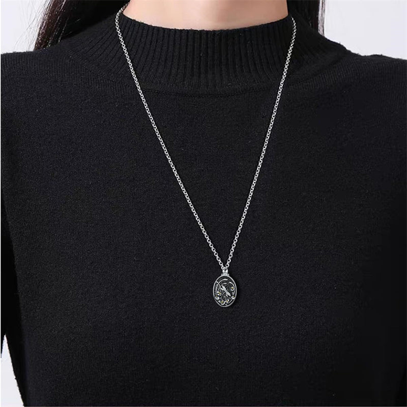 Sterling Silver Personalized Engraved Oval Dragonfly  Urn Necklace for Ashes