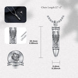 Sterling Silver Phoenix Skull  Scorpion Wolf Bullet Urn Necklace for Ashes