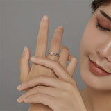 Sterling Silver Cute Cat Adjustable Ring for Women