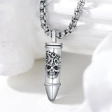Sterling Silver Phoenix Skull  Scorpion Wolf Bullet Urn Necklace for Ashes