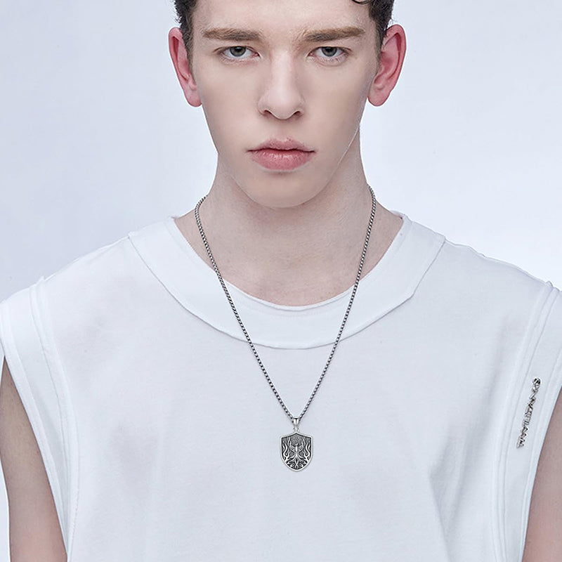 Sterling Silver Phoenix Nirvana Pendant Necklace