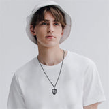 Sterling Silver Knights Templar & Cross Shield Pendant Necklace for Men