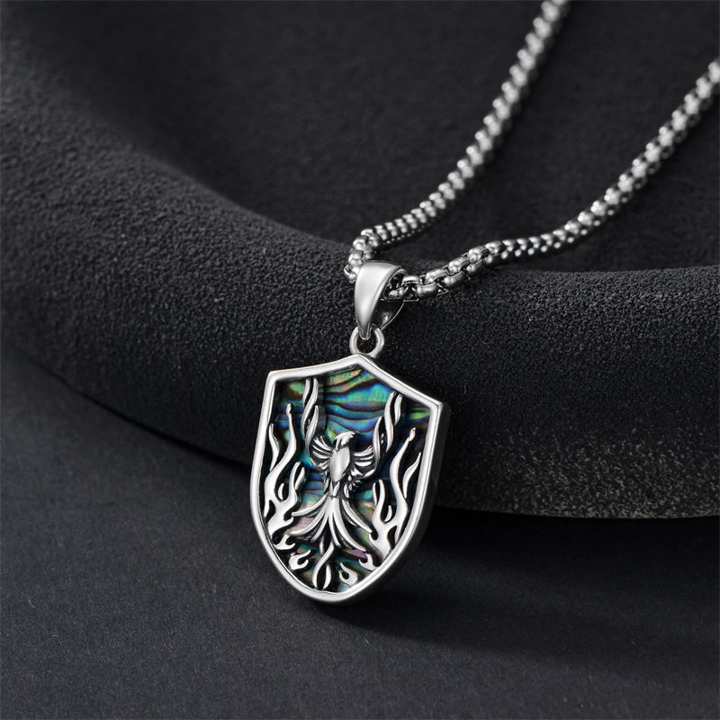 Sterling Silver Phoenix Pendant Necklace