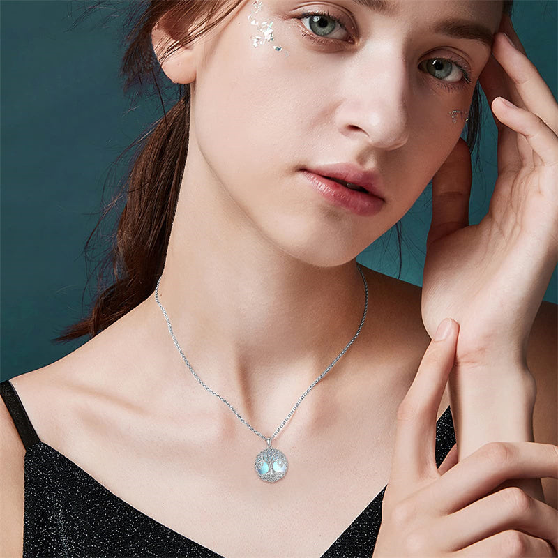 Sterling Silver Tree of Life Spiritual Protection Pendant Necklace