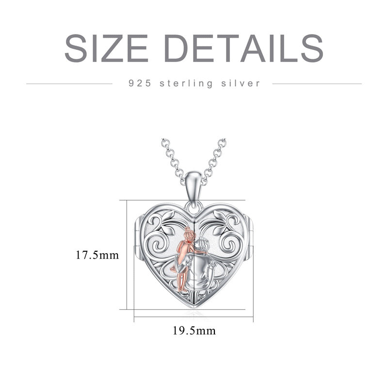 Sterling Silver Personalized Photo Abalone Shell Turquoise Malachite Father Daughter Pendant Necklace