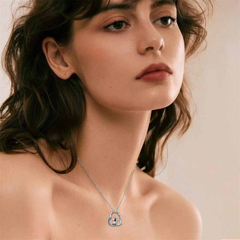 Sterling Silver Raccoon Pendant Necklace