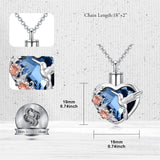 Sterling Silver Crystal Hummingbird Urn Necklace for Ashes