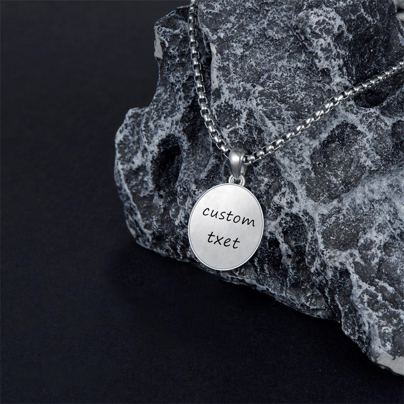 Sterling Silver 2025 Graduation Necklace Personalized Text and Birthstone Class Pendant Necklace