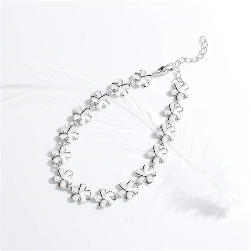 Sterling Silver Daisy Flower Bracelet