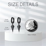 Sterling Silver Viking Raven Stud Dangle Earrings