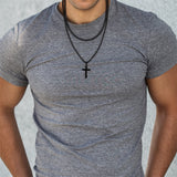 Stainless Steel Cross Pendant Necklace for Men