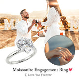 2ct 10K/14K/18K Gold Round Pear Oval Princess Cut Moissanite Engagement Ring