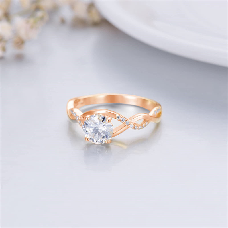 14K Gold 1.3 Carat(cttw) Moissanite Engagement Wedding Ring