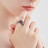 Sterling Silver Hummingbird Butterfly Bee Red Cardinal Pink Flamingo Adjustable Spoon Ring