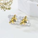 Sterling Silver Bee Stud Earrings