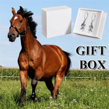 Sterling Silver Horse Leverback Earrings