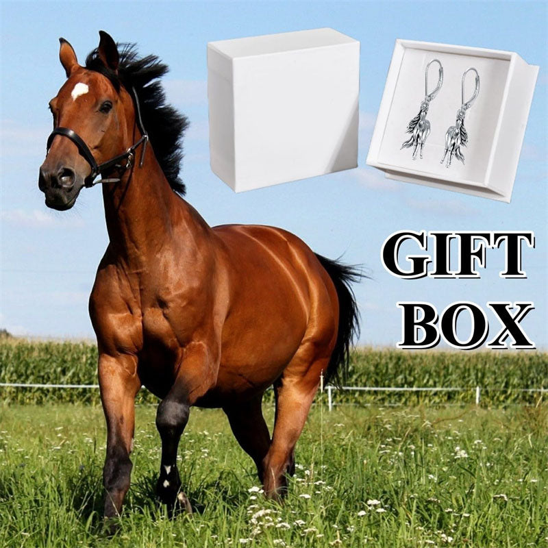 Sterling Silver Horse Leverback Earrings