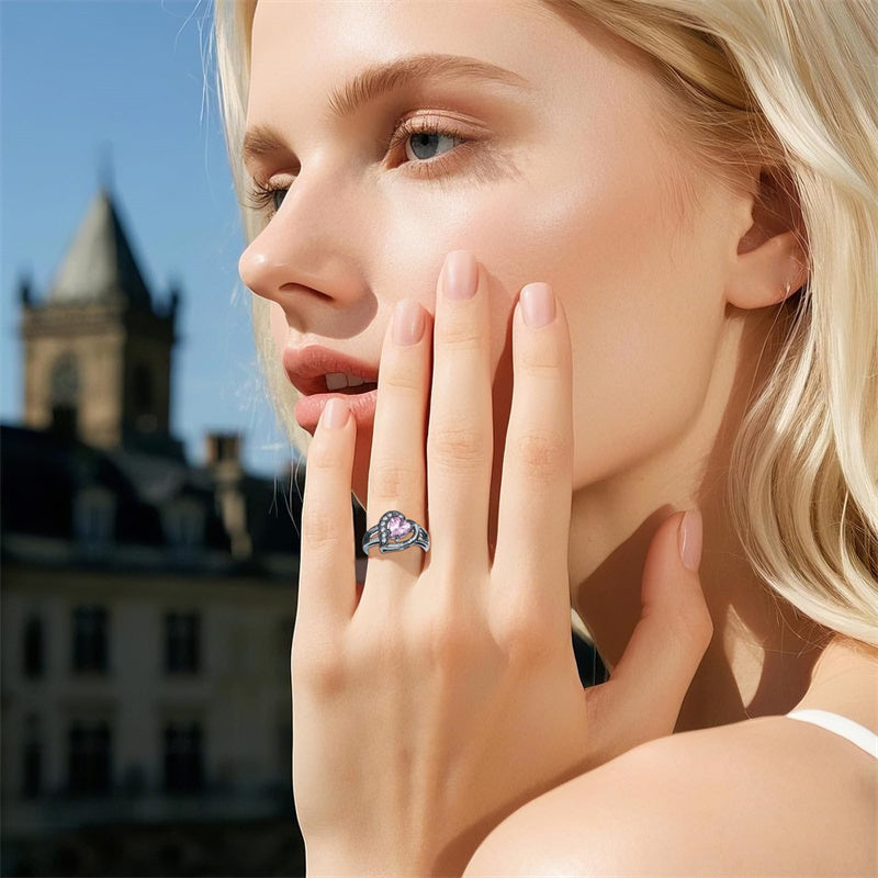 Sterling Silver Personalized Birthstone &Engraved High School Class Ring Graduation Ring